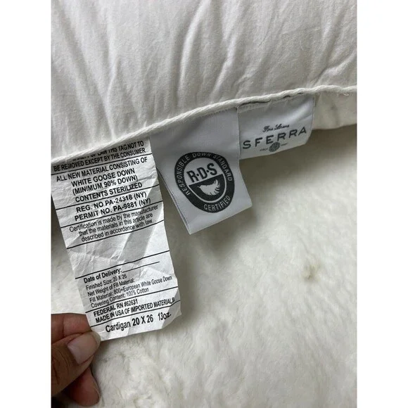 Sferra Down Cardigan (1) Standard Down Pillow Soft Density - Picture 8 of 11